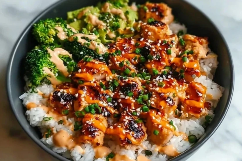 Delicious Sticky Chicken Rice Bowls