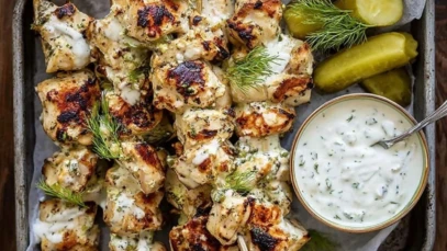 Dill Pickle Ranch Chicken Skewers