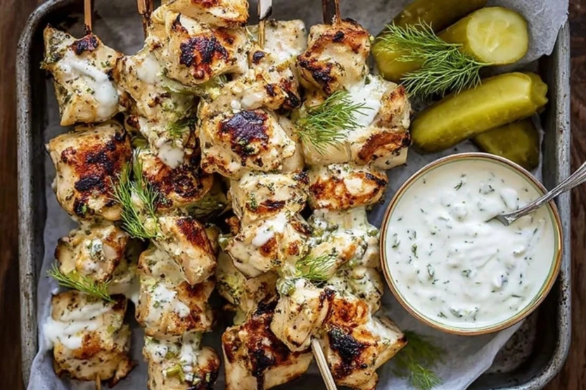 Dill Pickle Ranch Chicken Skewers