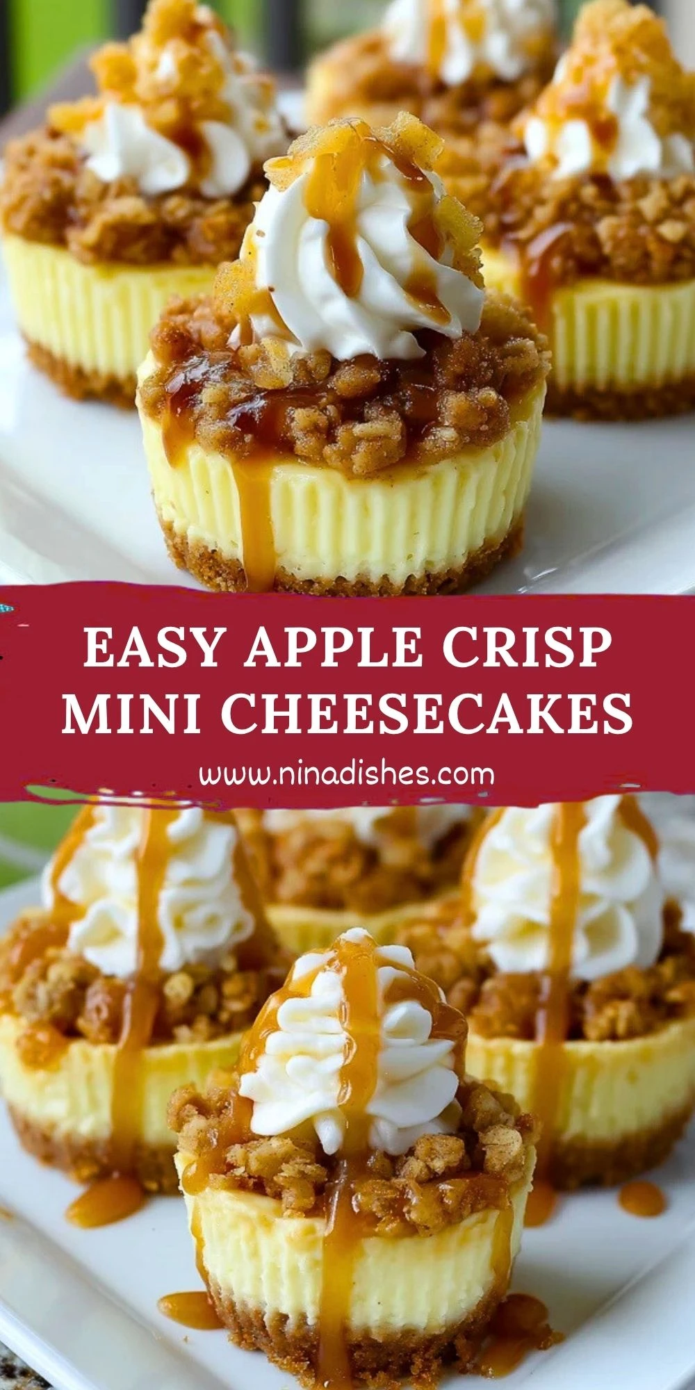 Easy Apple Crisp Mini Cheesecakes (2)