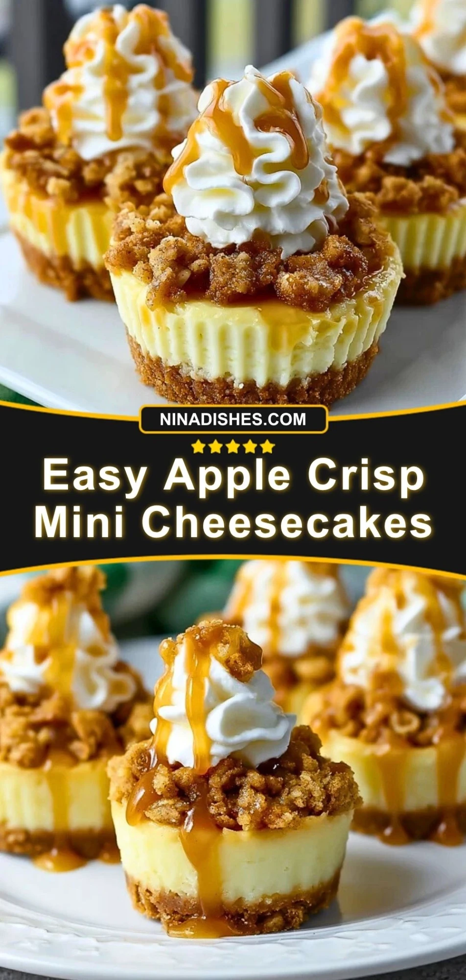 Easy Apple Crisp Mini Cheesecakes (3)