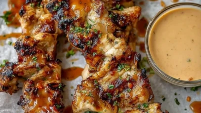 Easy & Flavorful Bang Bang Chicken Skewers