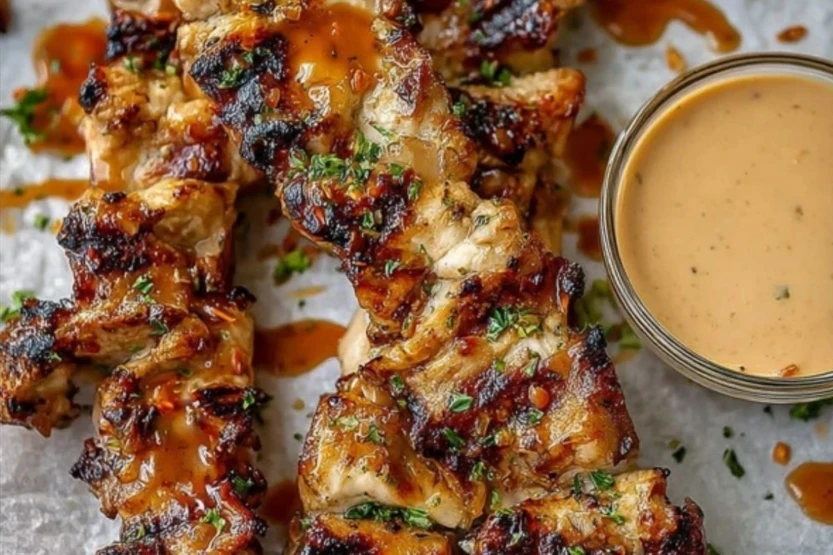 Easy & Flavorful Bang Bang Chicken Skewers