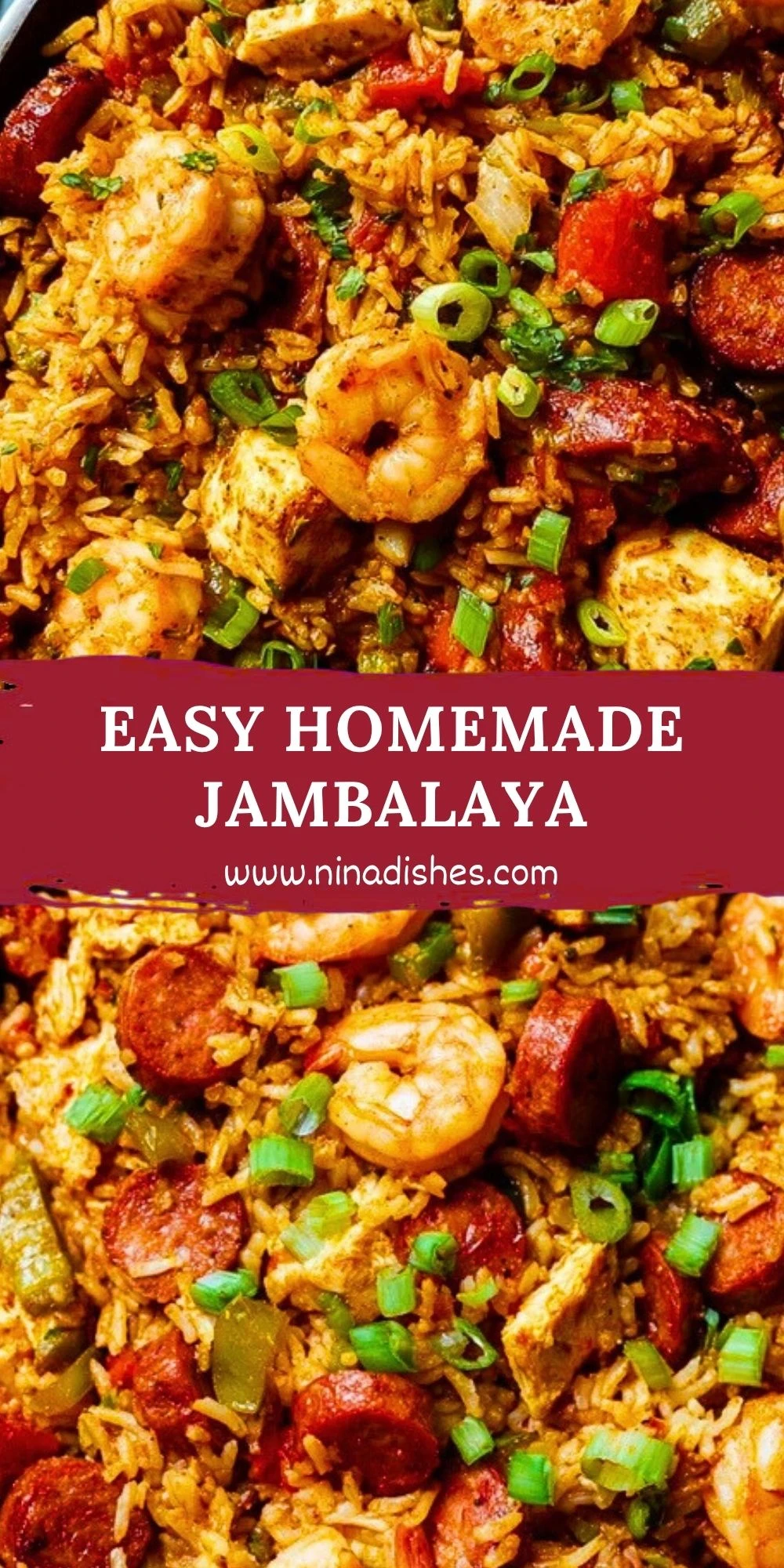 Easy Homemade Jambalaya Pin 1