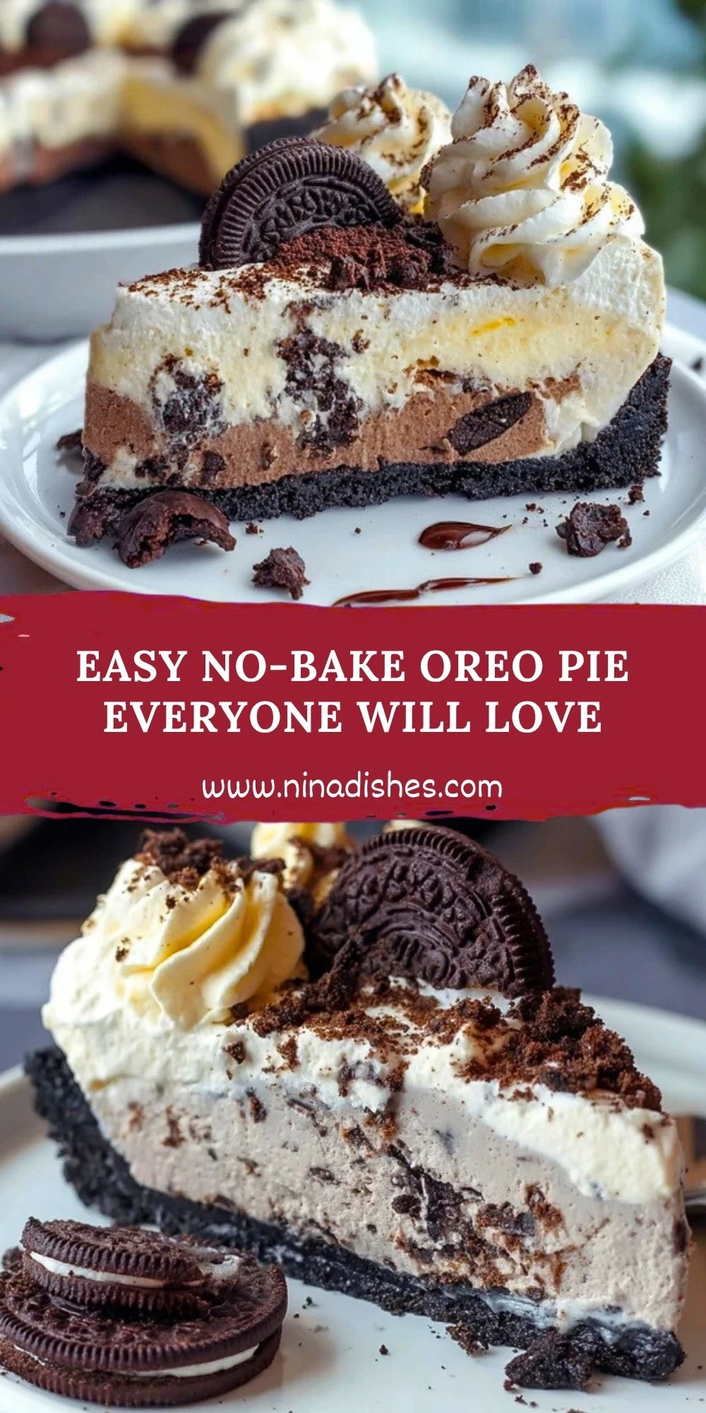 Easy No-Bake Oreo Pie Everyone Will Love Pin 1