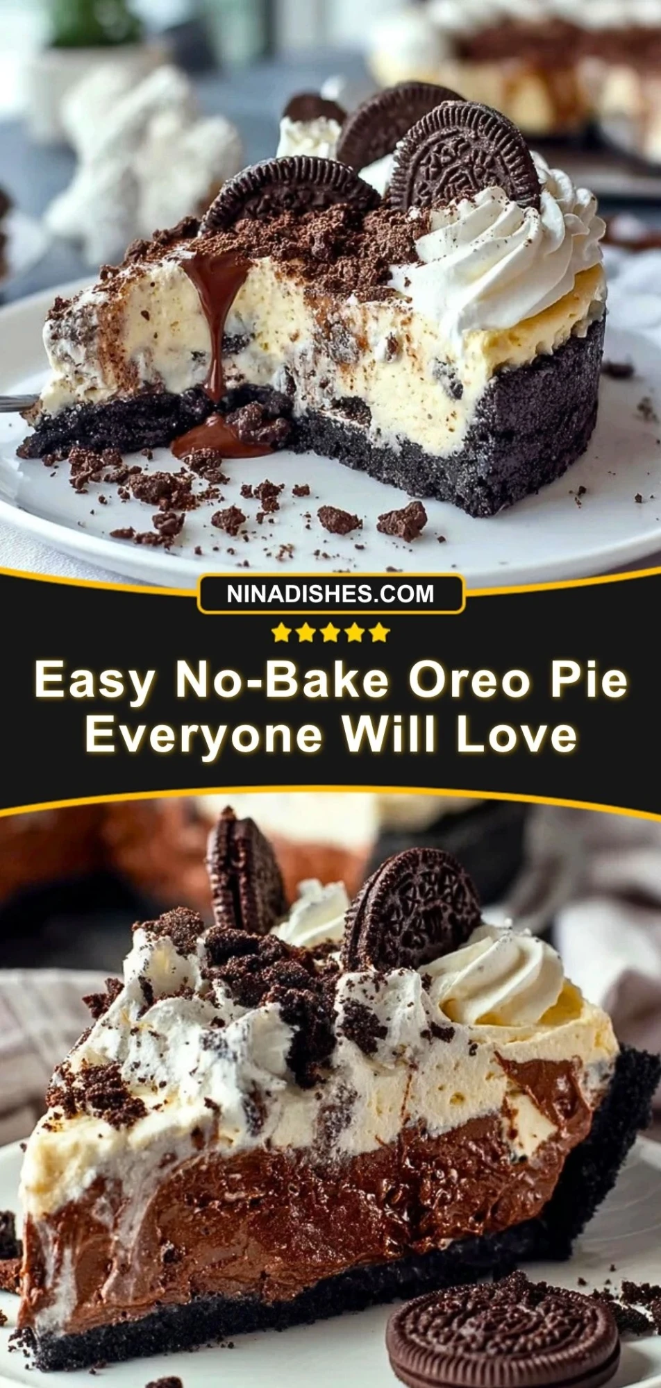 Easy No-Bake Oreo Pie Everyone Will Love Pin 2
