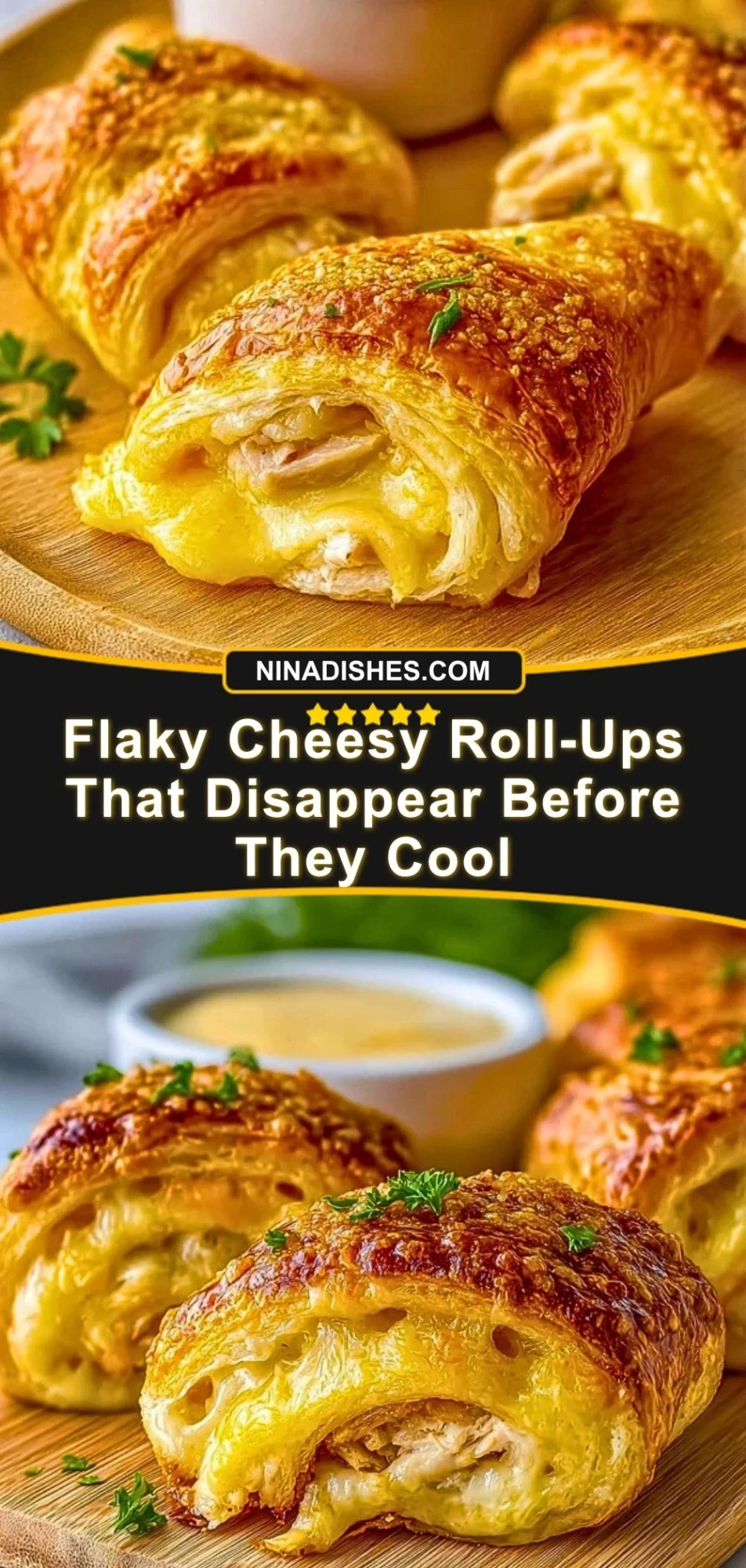 Flaky Cheesy Roll-Ups That Disappear Before They Cool Pin 2