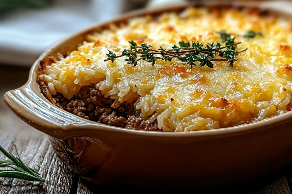 French Onion Ground Beef and Rice Casserole 1