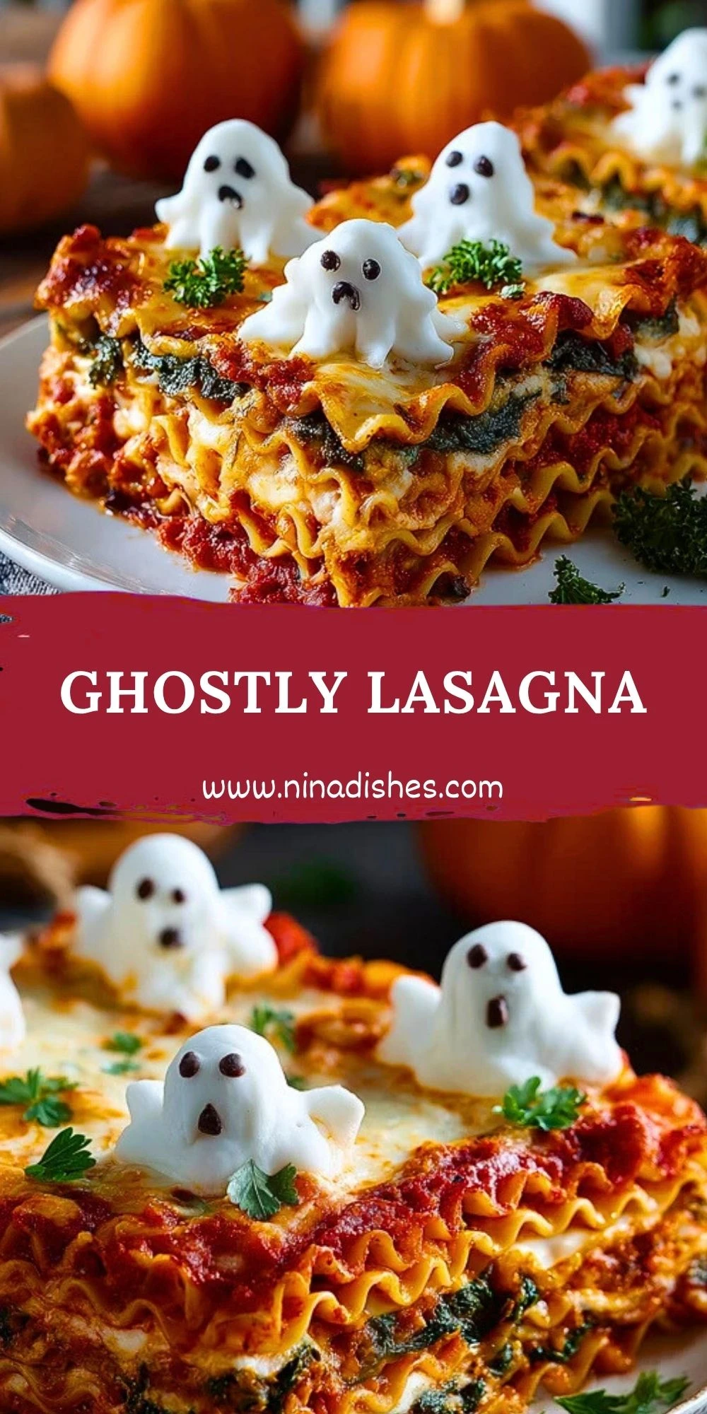 Ghostly Lasagna Pin 1