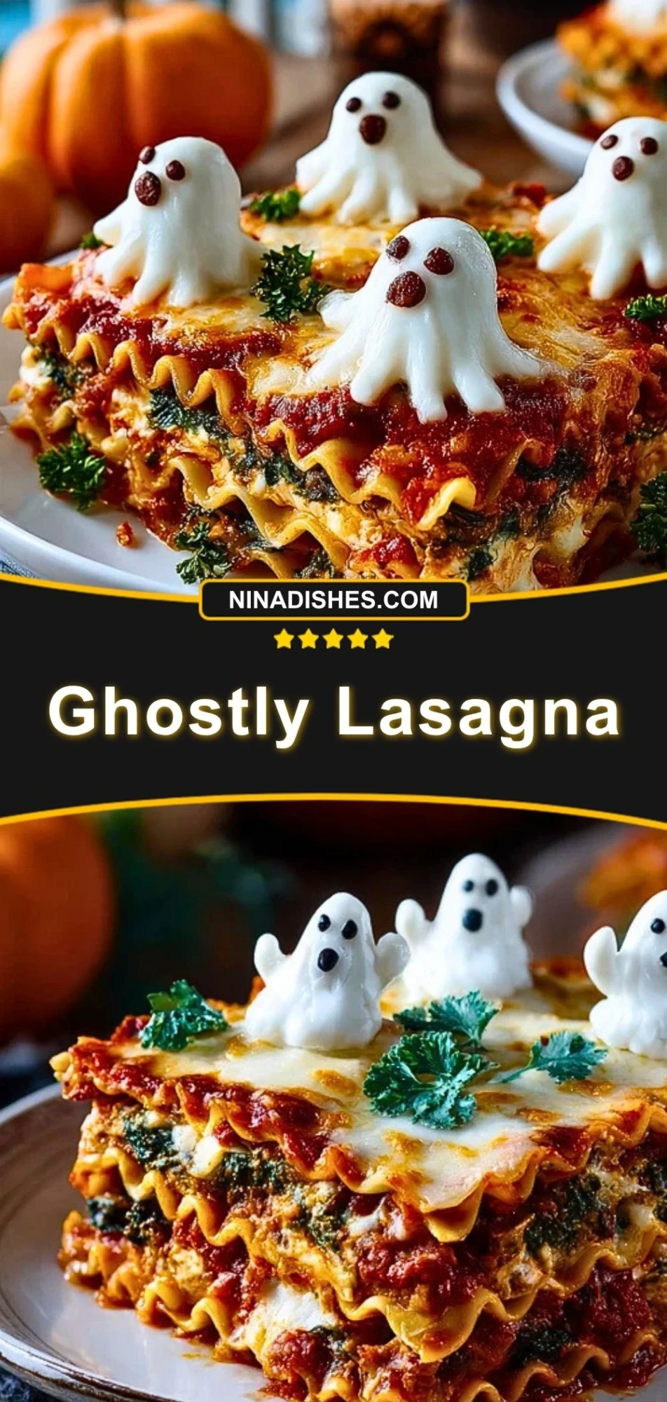 Ghostly Lasagna Pin 2