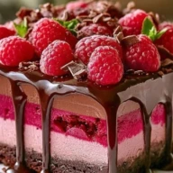 Heavenly Raspberry Chocolate Mousse Cake 1