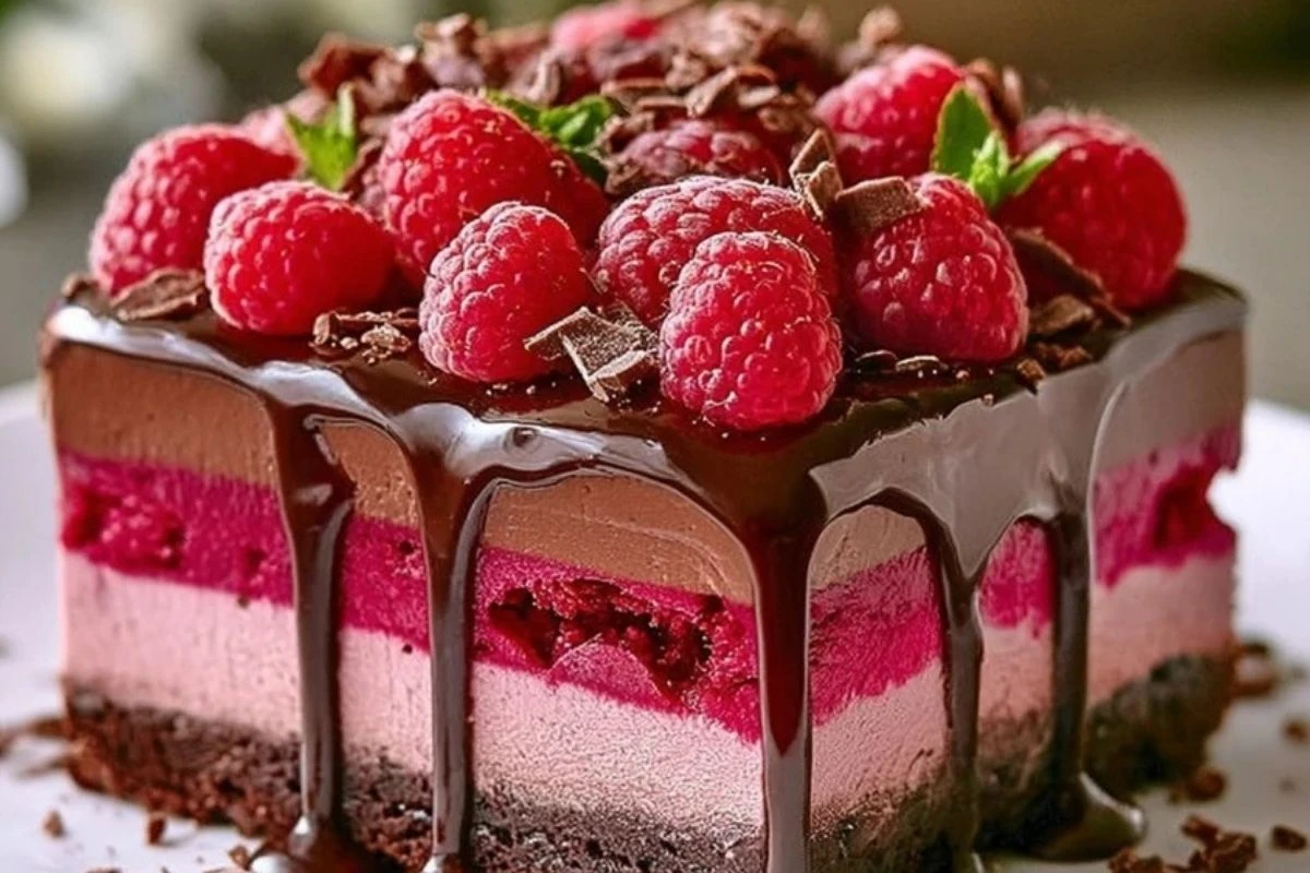 Heavenly Raspberry Chocolate Mousse Cake 1
