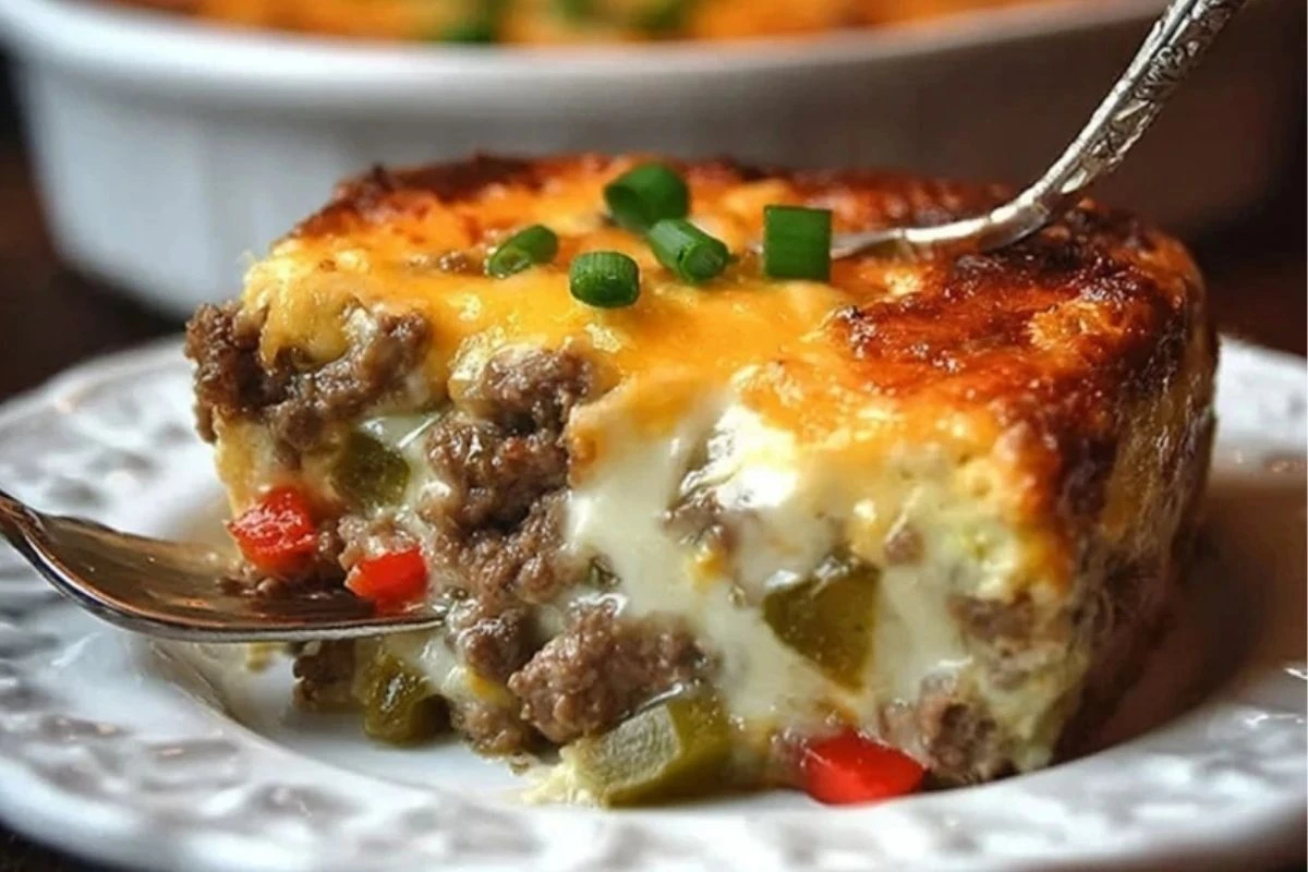 High Protein Low Carb Philly Cheesesteak Casserole (1)