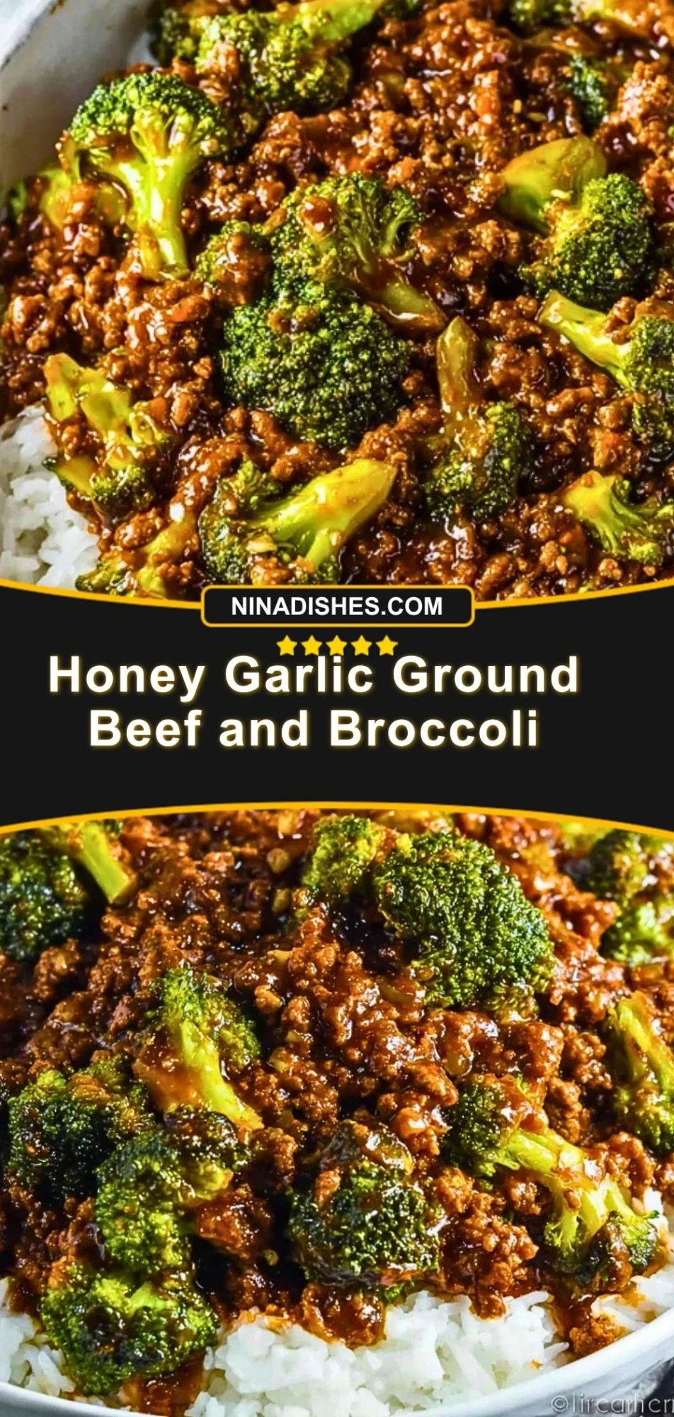Honey Garlic Ground Beef and Broccoli Pin 2