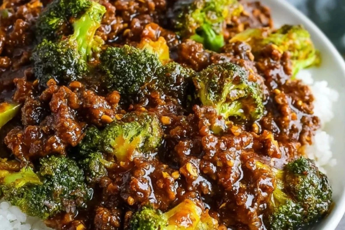 Honey Garlic Ground Beef and Broccoli