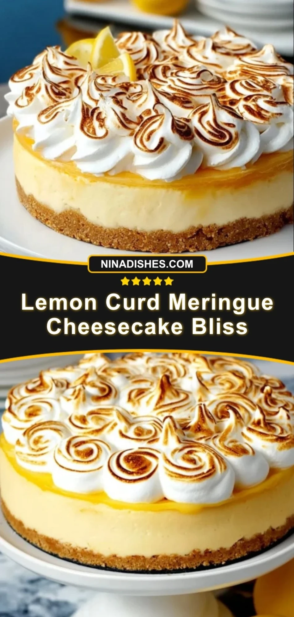 Lemon Curd Meringue Cheesecake Bliss Pin 2