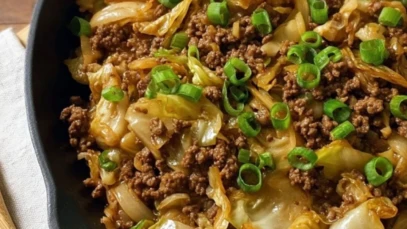 Low-Carb Mongolian Ground Beef and Cabbage 1