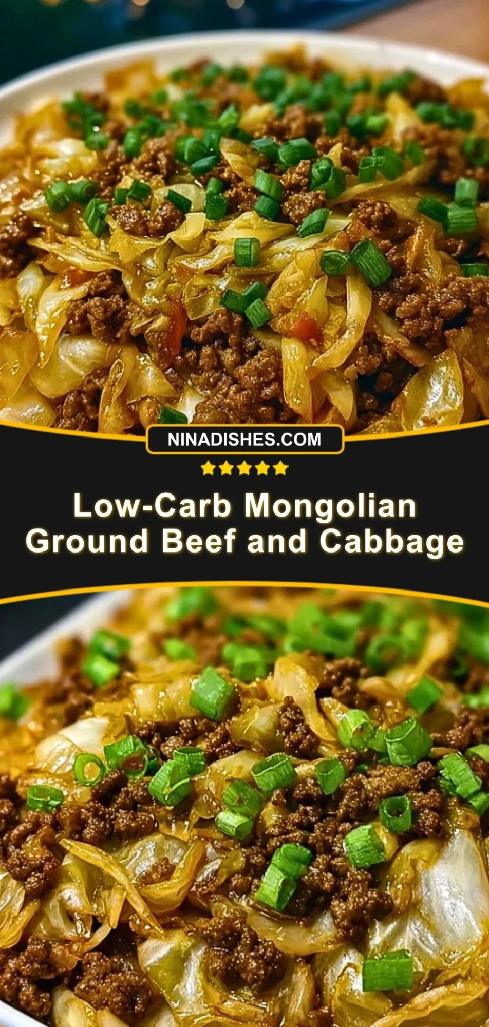 Low-Carb Mongolian Ground Beef and Cabbage Pin 2