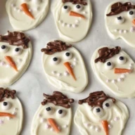 Melted Snowman Chocolate Bark
