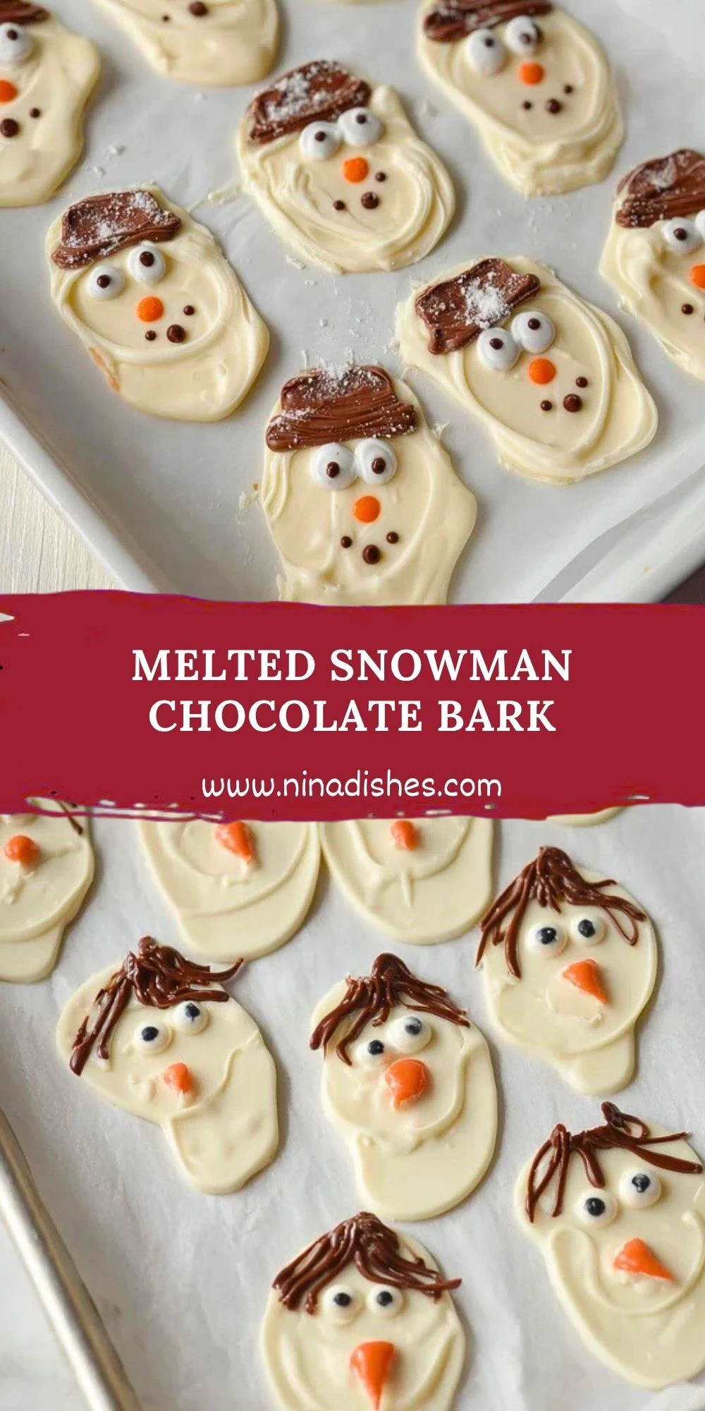 Melted Snowman Chocolate Bark (2)