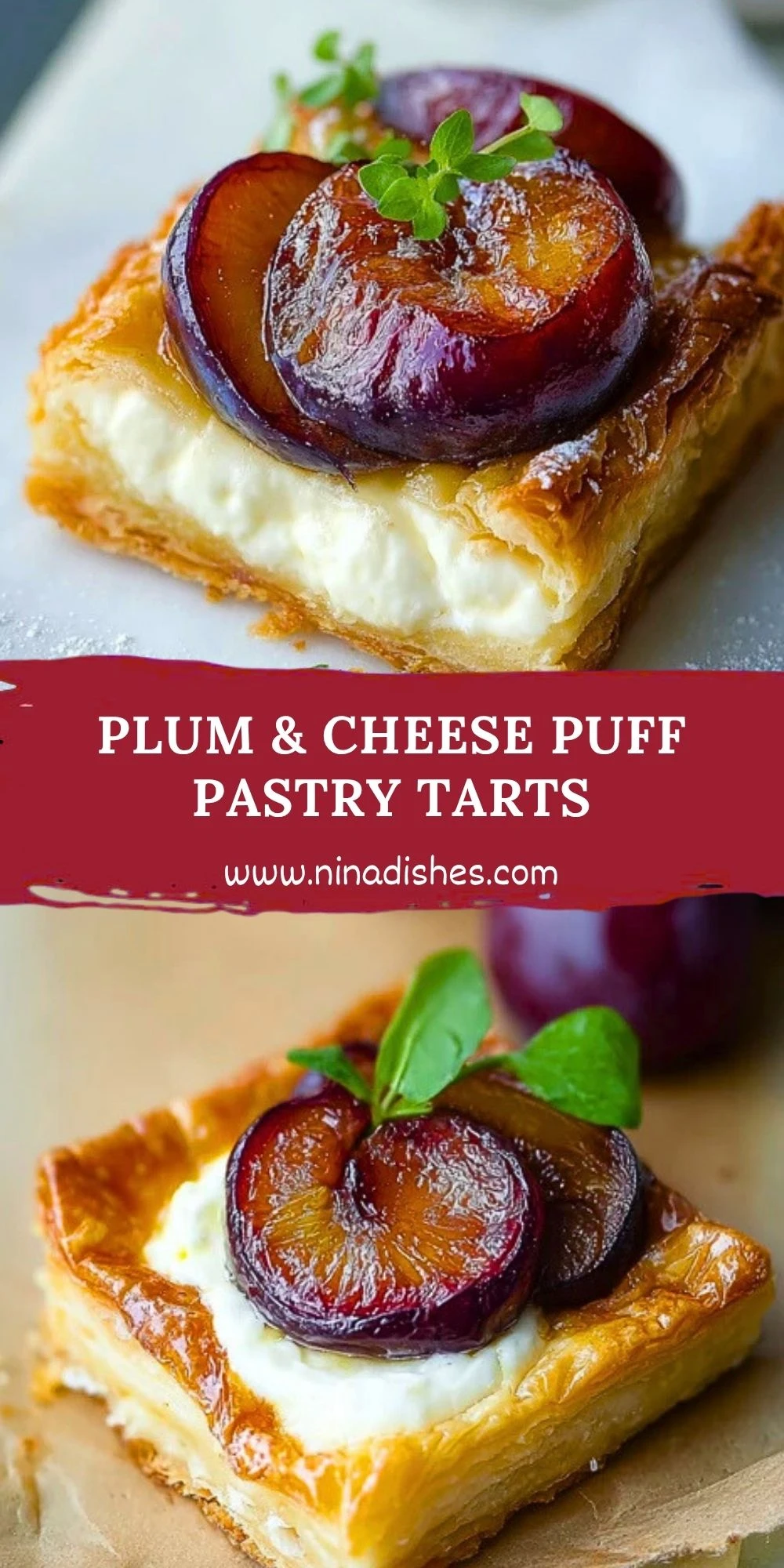 Plum & Cheese Puff Pastry Tarts (2)
