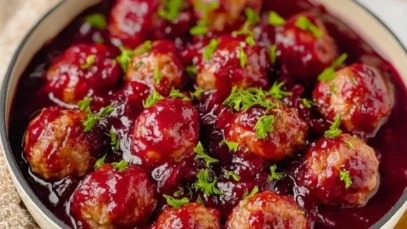Quick Cranberry Meatballs 1