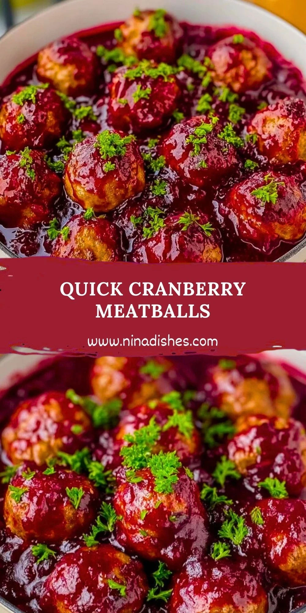 Quick Cranberry Meatballs Pin 1