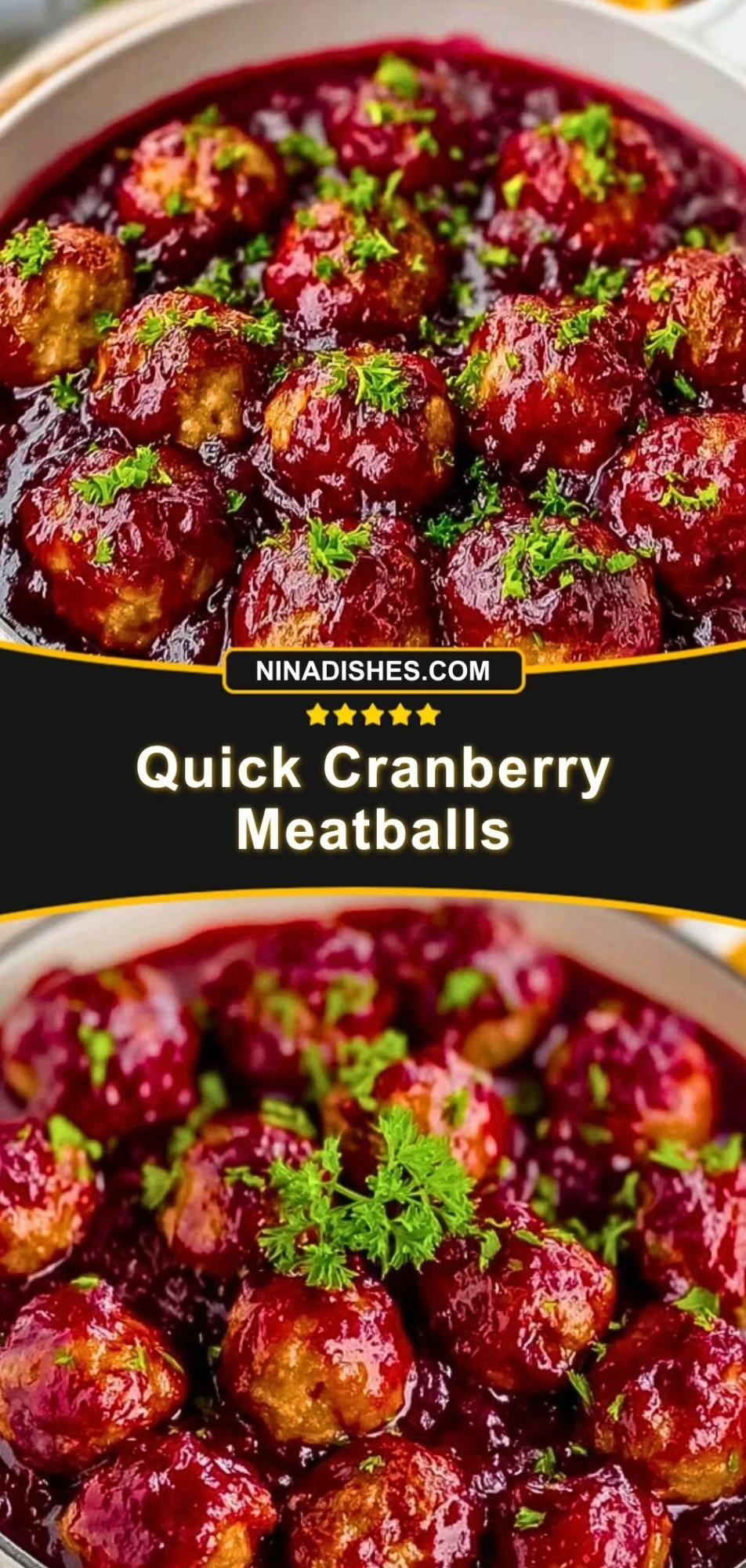Quick Cranberry Meatballs Pin 2