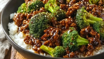 Quick & Easy Honey Garlic Ground Beef and Broccoli Stir-Fry 1