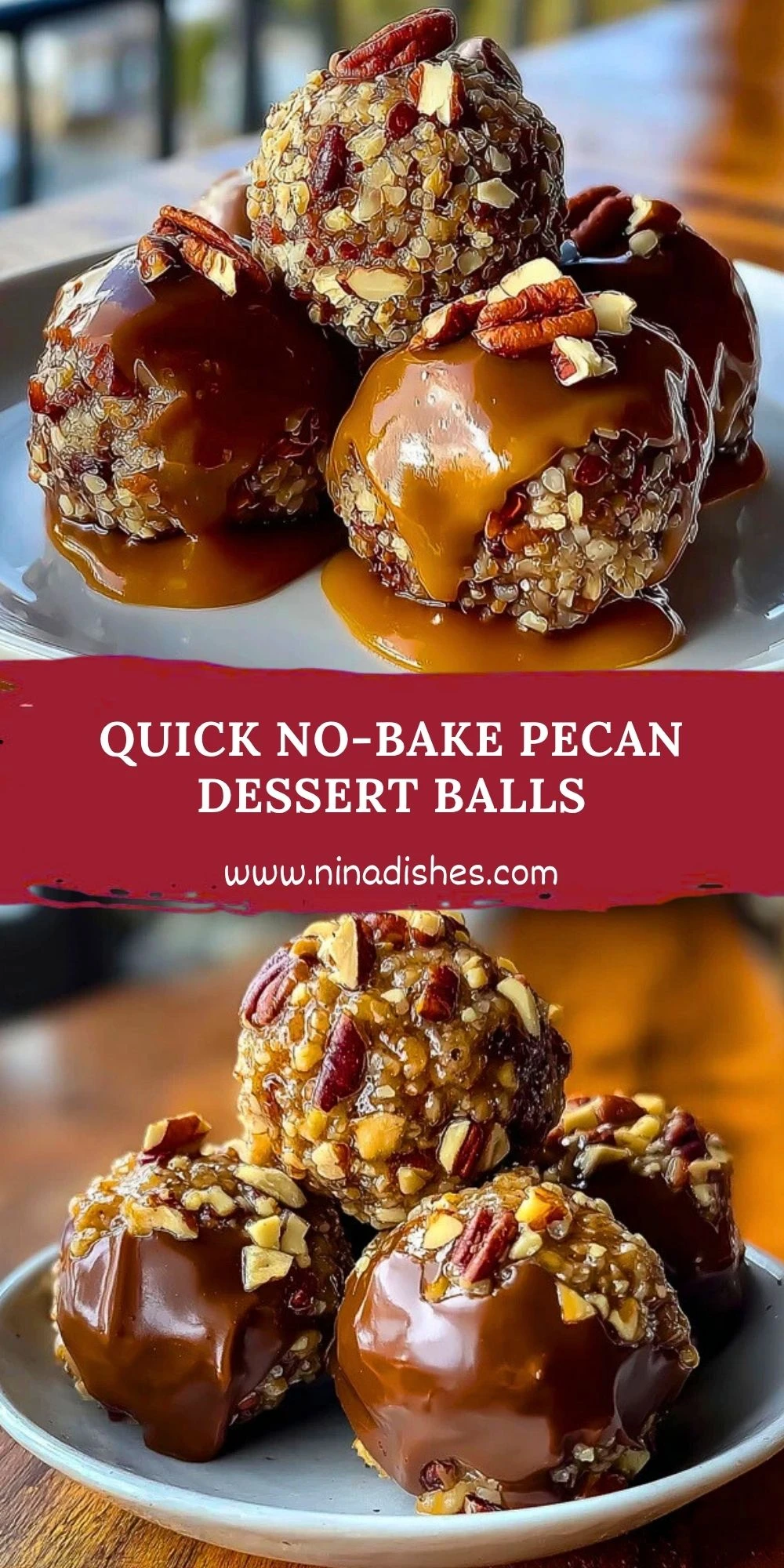 Quick No-Bake Pecan Dessert Balls Pin 1