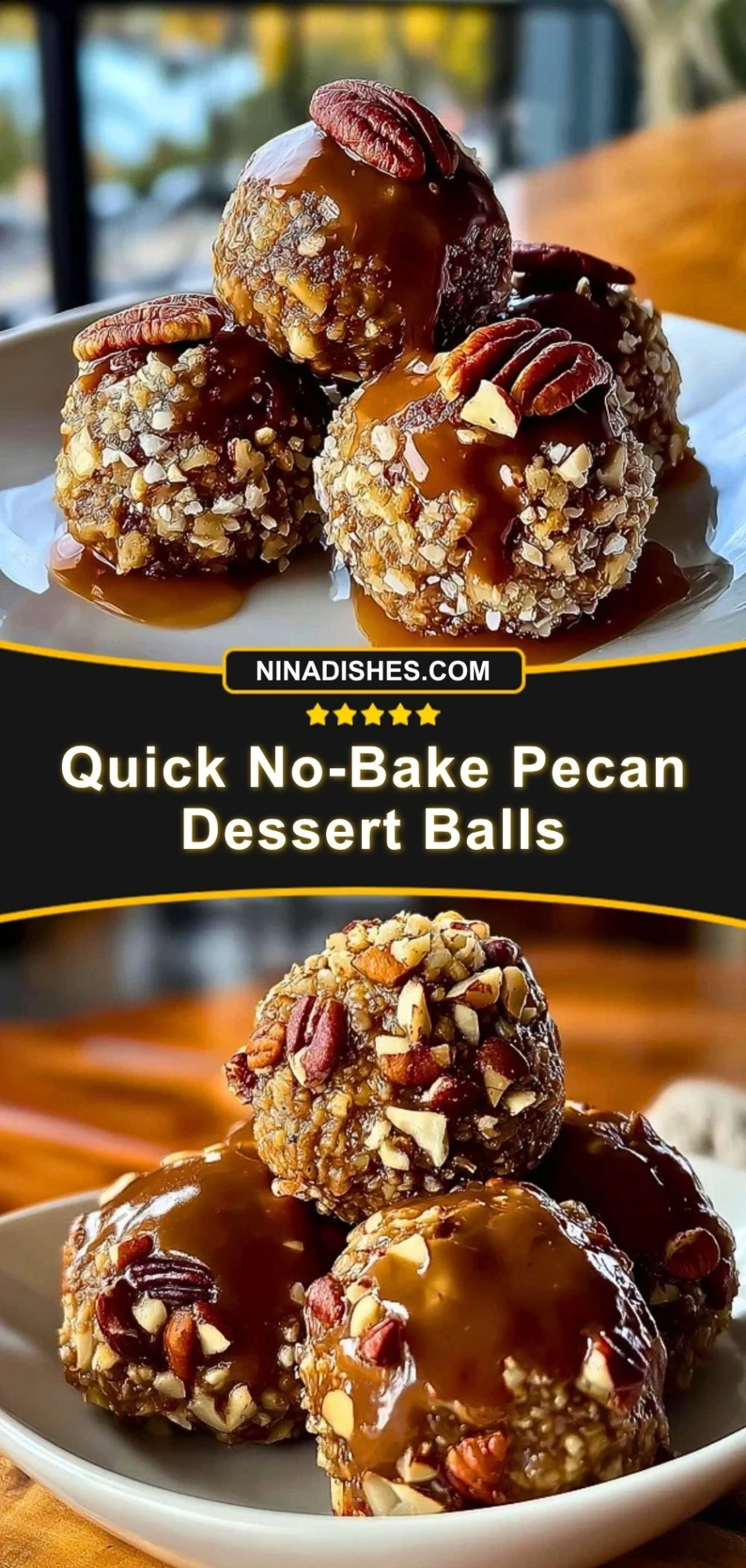 Quick No-Bake Pecan Dessert Balls Pin 2