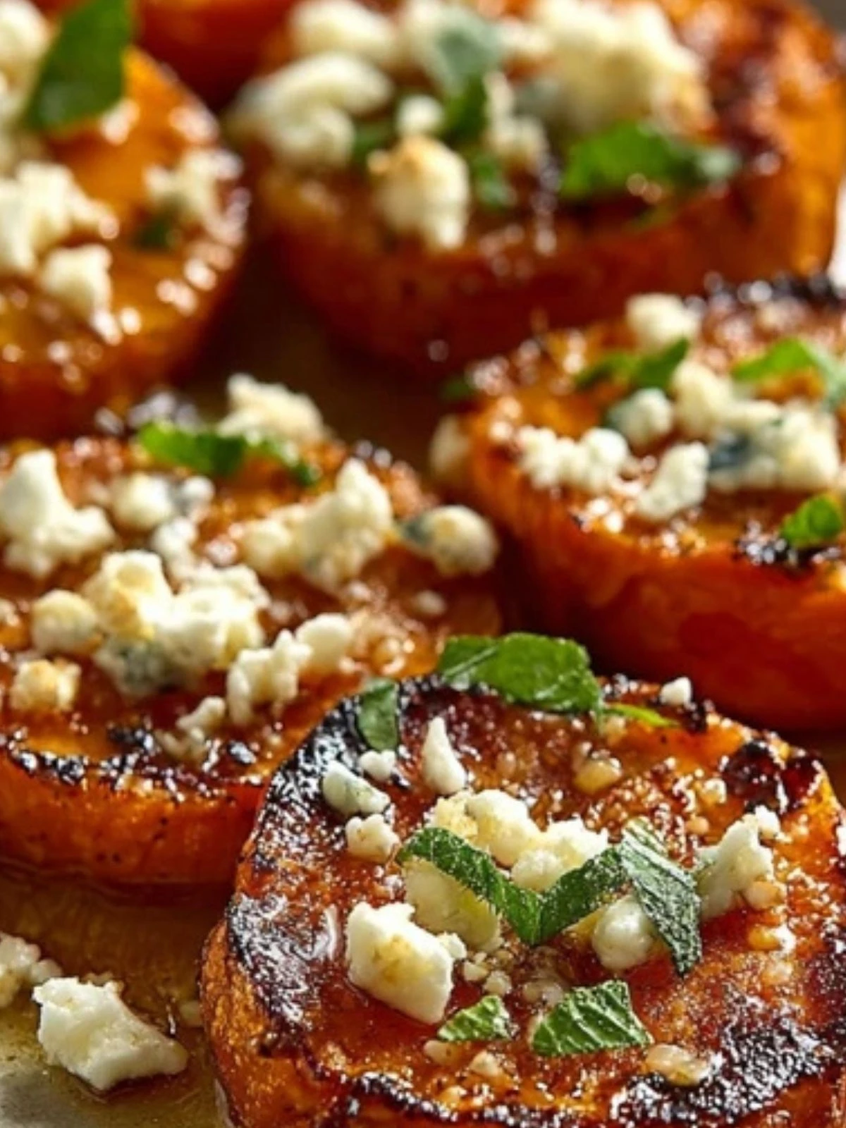 Roasted Sweet Potato Rounds with Honey & Feta (1)