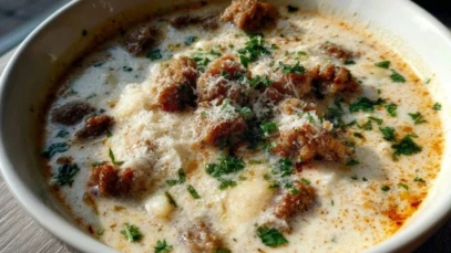 Sausage Parmesan Cream Cheese Soup 1