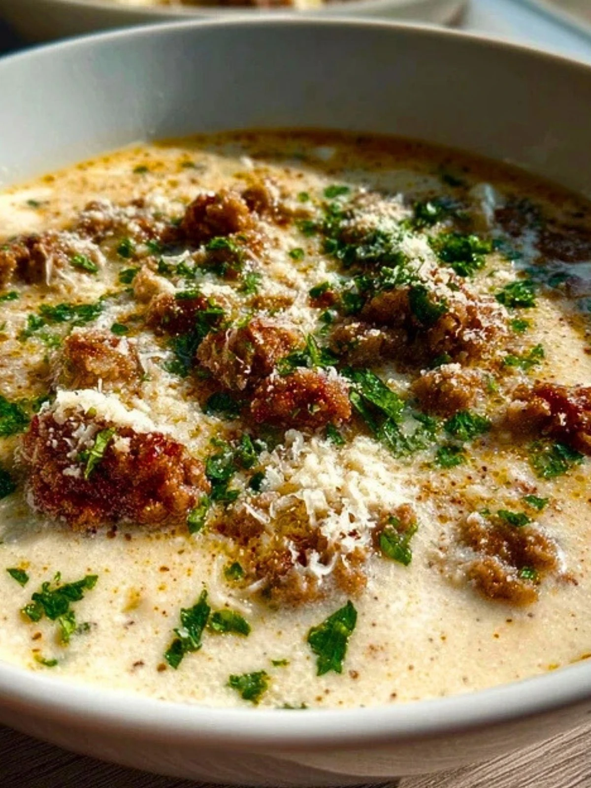 Sausage Parmesan Cream Cheese Soup 2
