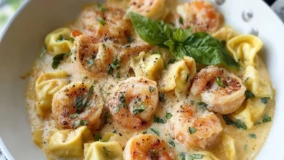 Shrimp Tortellini Alfredo
