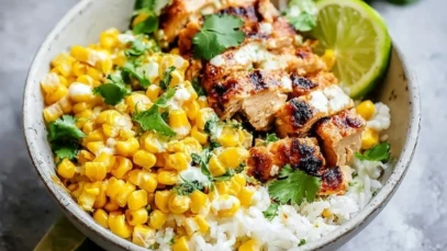 Street Corn Chicken Rice Bowl