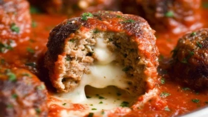 Stuffed Meatballs with Mozzarella Cheese 1