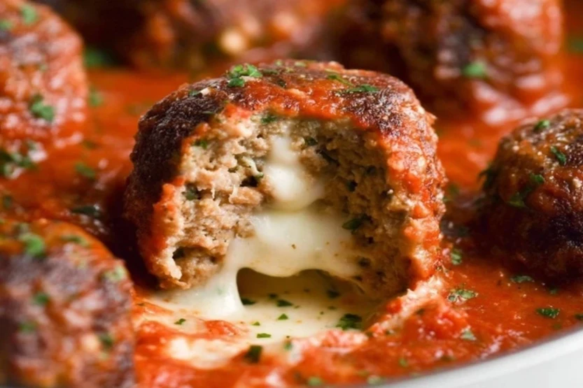 Stuffed Meatballs with Mozzarella Cheese 1