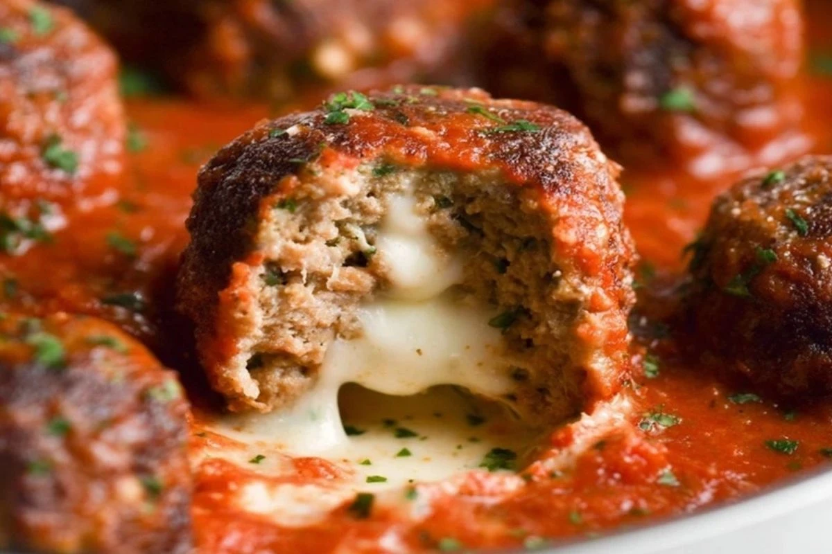 Stuffed Meatballs with Mozzarella Cheese 1