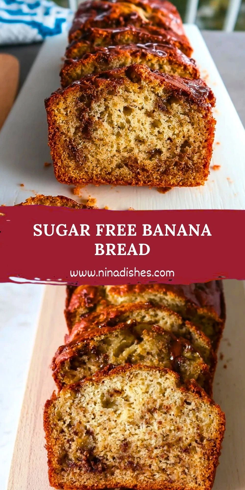 Sugar Free Banana Bread Pin 1