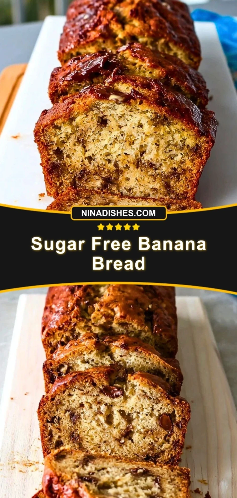 Sugar Free Banana Bread Pin 2