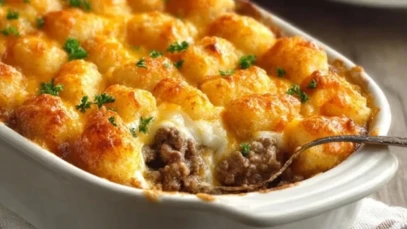 Tater Tot Casserole with Ground Beef