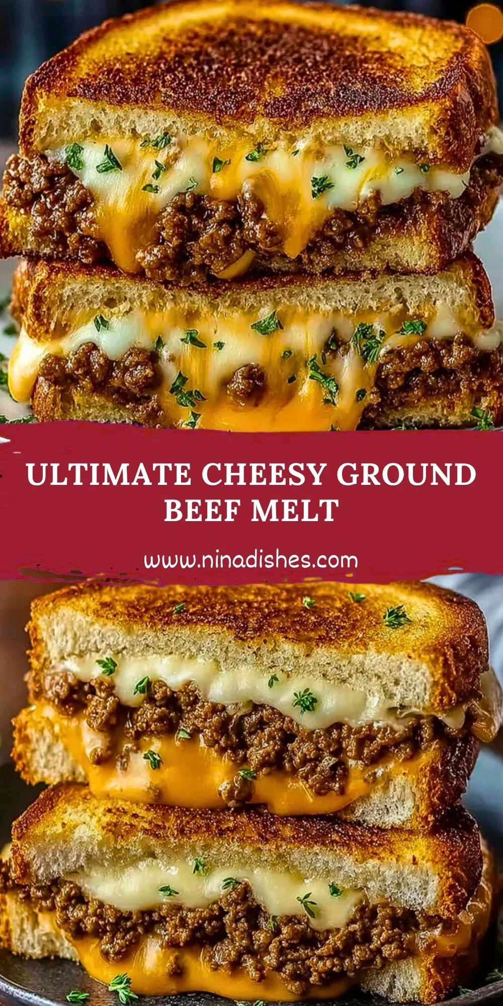 Ultimate Cheesy Ground Beef Melt Pin 1