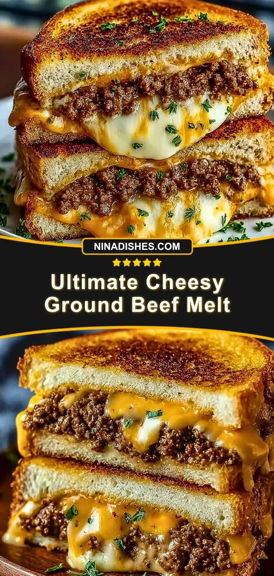 Ultimate Cheesy Ground Beef Melt Pin 2