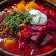Authentic Ukrainian Borscht Soup