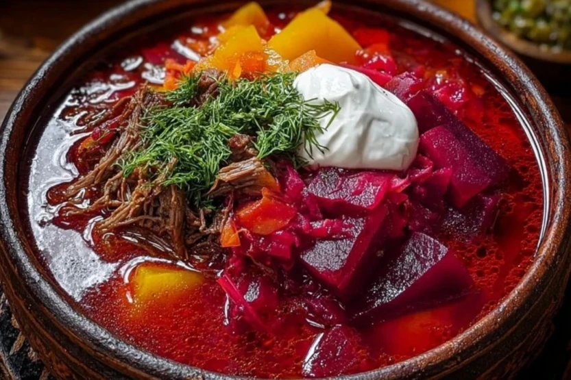 Authentic Ukrainian Borscht Soup