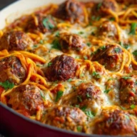 Baked Spaghetti Meatballs