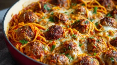Baked Spaghetti Meatballs