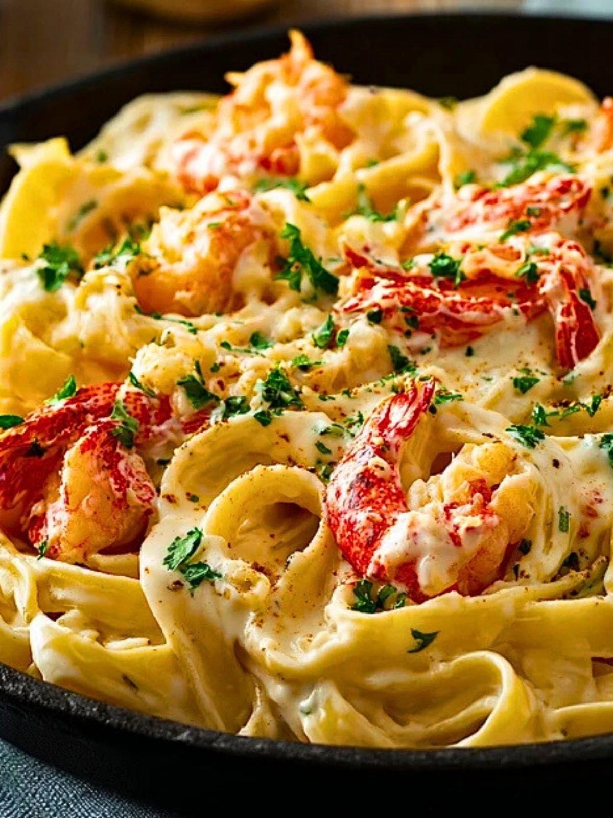 Cajun Seafood Alfredo with Lobster and Crab (1)