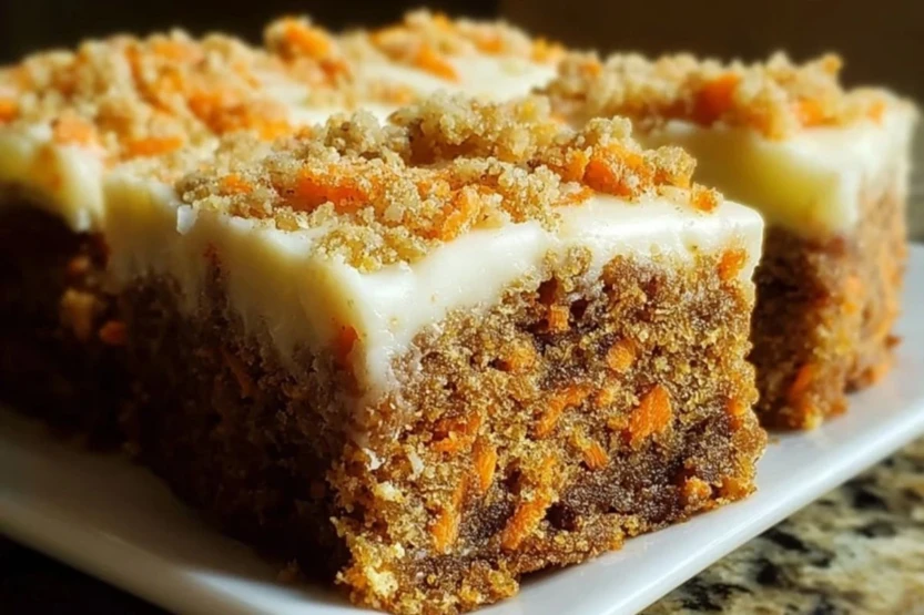 Carrot Cake Cream Cheese Bars
